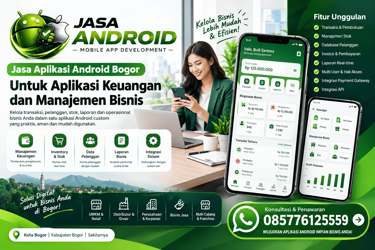 Jasa Aplikasi Android Bogor untuk Aplikasi Keuangan dan Manajemen Bisnis